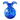 Vietri Hibiscus Medium Vase - Cobalt Tortoiseshell